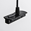 1-fase rail tube hanglamp Luke - zwart met matte diffuser