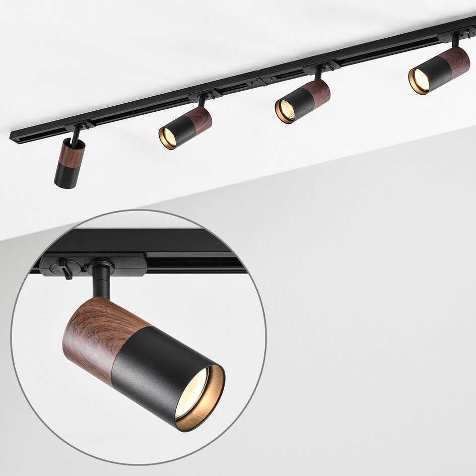 Modern 1-fase railsysteem van 1,5 meter met Linn spots - spanningsrail
