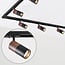 Kit rail monophasé de 3 mètres et spots Linn, noir