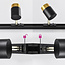 Kit rail monophasé de 1,5 mètre et spots Lexi, noir