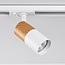 Modern 1-fase railsysteem 3 meter wit mahonie houtoptiek - Linn