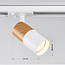 Modern 1-fase railsysteem 3 meter wit mahonie houtoptiek - Linn
