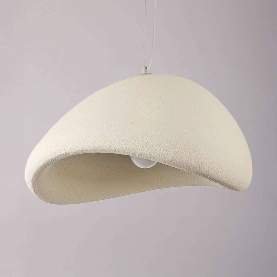 Lampe suspendue Wabi Sabi Yume avec motif en pierre beige sable - 60 x 50 cm
