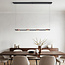 Lampe suspendue moderne avec LED intégrées noir et or rose - Calisto
