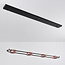 Suspension moderne Calisto avec LED intégrée - noir et rosé