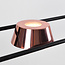 Lampe suspendue moderne avec LED intégrées noir et or rose - Calisto