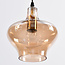 Suspension 7 lumières Trinidad - noir et verre ambré