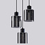 Suspension Pella 3 lumières en verre fumé - noir