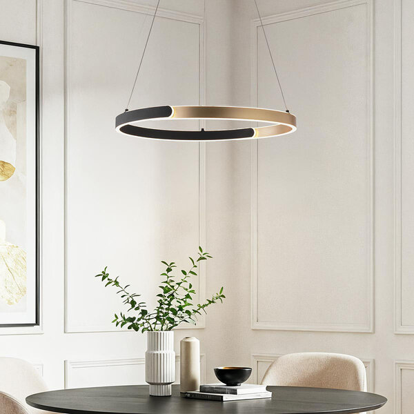 Suspension design ronde dorée Ivana - intensité variable 3 niveaux