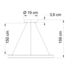 Suspension design ronde dorée Ivana - intensité variable 3 niveaux