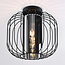 Plafondlamp Dide - smoke glas met metalen spijlen