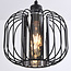 Lampe suspendue Dilan avec verre fumé, 3-lumières - noir