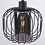 Lampe suspendue Dilan avec verre fumé, 3-lumières - noir