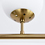 Suspension design 7 lumières Hepta - globes en verre blanc laiteux