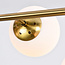 Suspension design 7 lumières Hepta - globes en verre blanc laiteux