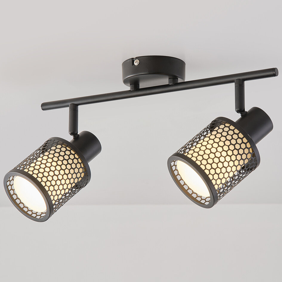 Plafonnier avec design en nid d'abeille, 2 lumières - Buchi