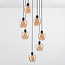Suspension Hollister 7 lumières - noir et verre ambré