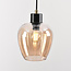 Suspension Hollister 7 lumières - noir et verre ambré
