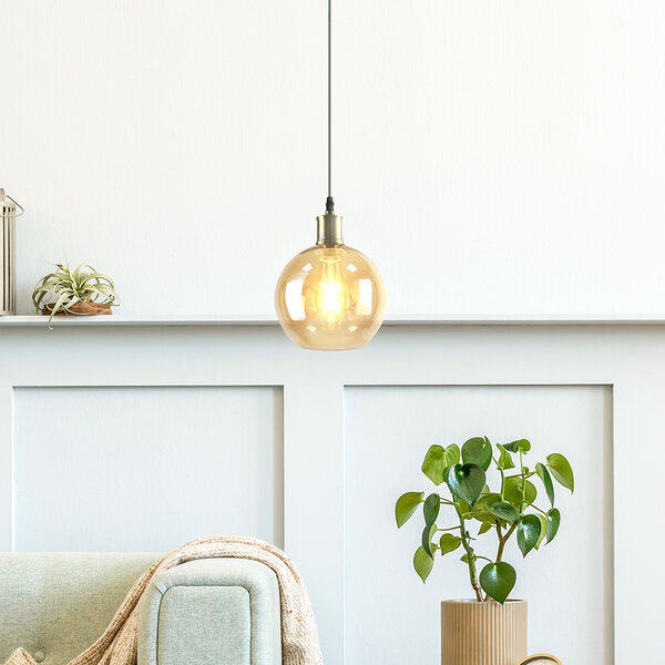 Suspension Loiza avec globe en verre