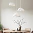 3-lichts Wabi Sabi hanglamp Sora - wit steeneffect