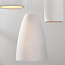 3-lichts moderne Wabi Sabi hanglamp met steeneffect wit - Kage