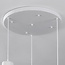 Lampe suspendue moderne Wabi Sabi à 3 lumières avec effet pierre blanc - Kage