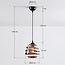 Hanglamp met golvend glas en bronzen details - Mace