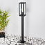 Industriële RVS zwarte buitenlamp Alessio met glas - 80 cm