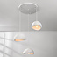 Lampe suspendue Wabi Sabi Ishi à 3 lumières avec effet pierre blanche - 3 x 30 cm