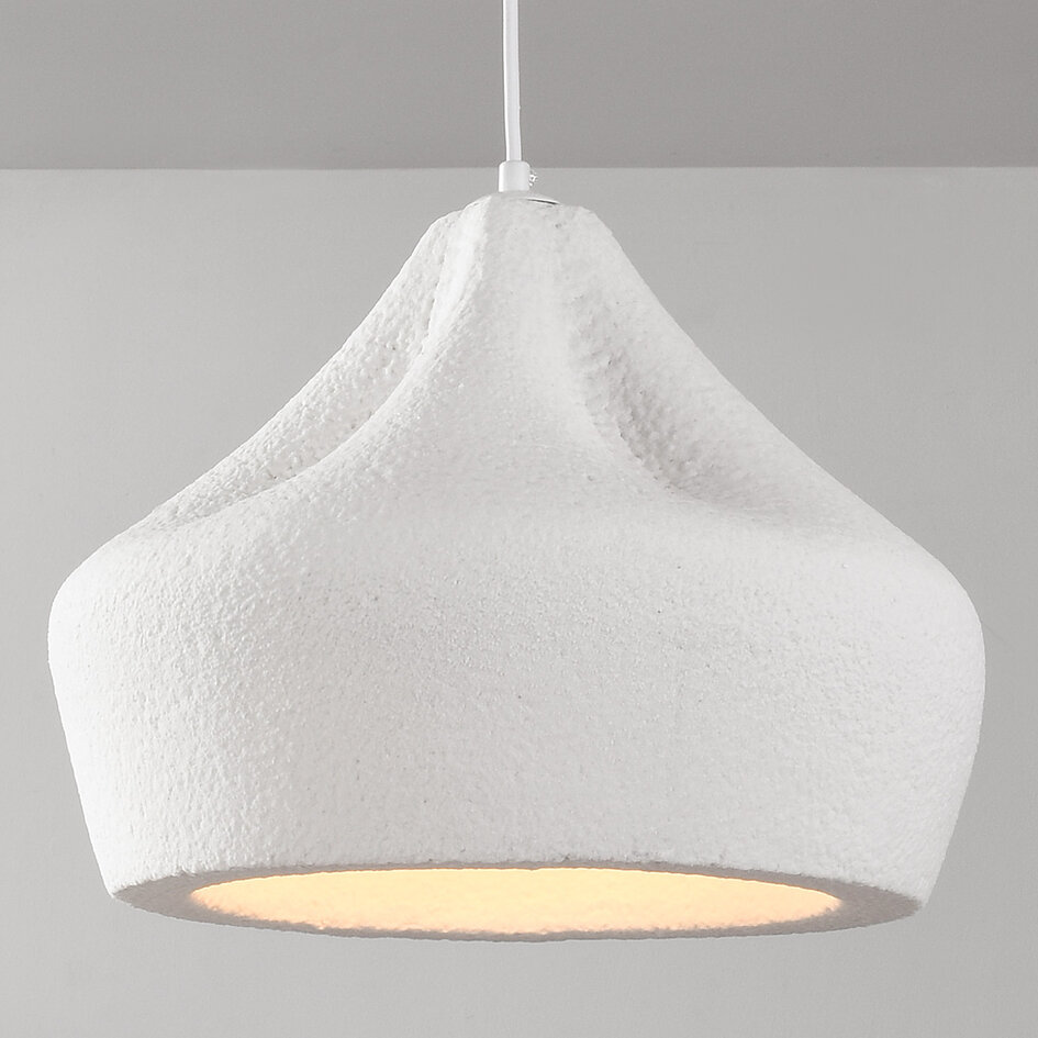 Lampe suspendue à 3 lumières blanche dans le style Wabi Sabi - Mizu