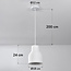 Lampe suspendue minimaliste Haru Ø18 cm dans le style Wabi Sabi - motif en pierre blanche