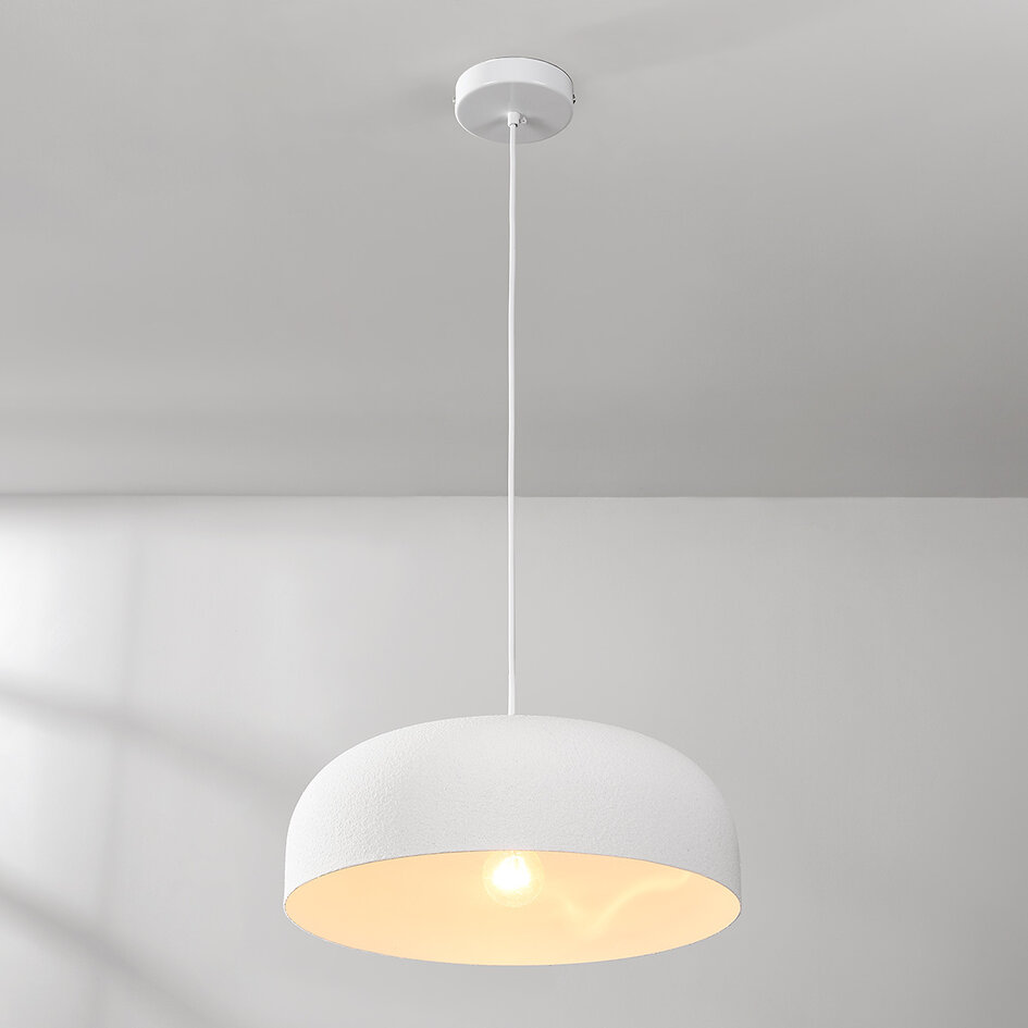 Minimalistische Wabi Sabi hanglamp Hinoto met wit steeneffect - Ø40 cm