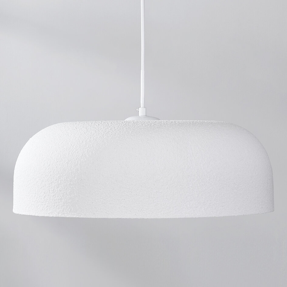 Minimalistische Wabi Sabi hanglamp Hinoto met wit steeneffect - Ø40 cm