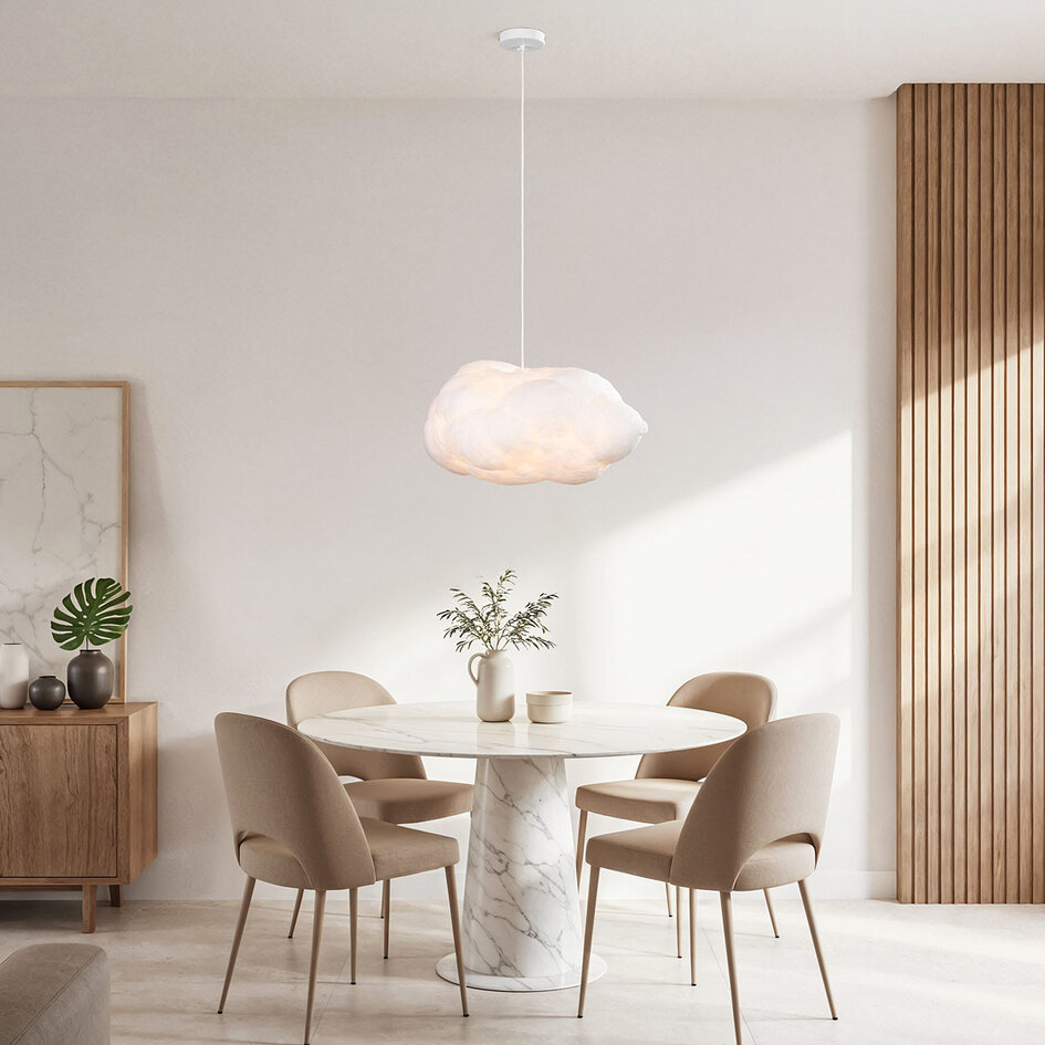 Lampe suspendue blanche en forme de nuage Kumo 60 cm - lampe nuage