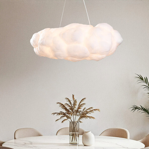Lampe suspendue blanche en forme de nuage Kumo 90 cm - lampe nuage