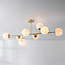 Design plafondlamp Osem goud met marmerlook bollen, 8-lichts
