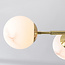 Plafonnier design Osem or avec sphères en marbre, 8 lumières