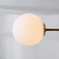 8-lichts plafondlamp Oito - goud en melkwit glas
