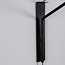 Wandlamp Dasha zwart met draaibare, uitschuifbare arm en amber glas