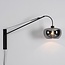 Industriële wandlamp Dasha met draaibare en uitschuifbare arm met smoke glas