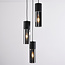 3-lichts hanglamp Ela - smoke glas en zwart