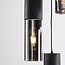Lampe suspendue moderne à 3 lumières avec verre fumé - Ela