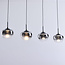 Zwarte hanglamp van rookglas met verloop en 3-staps dimbare LEDs - Amina