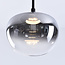 Zwarte hanglamp van rookglas met verloop en 3-staps dimbare LEDs - Amina