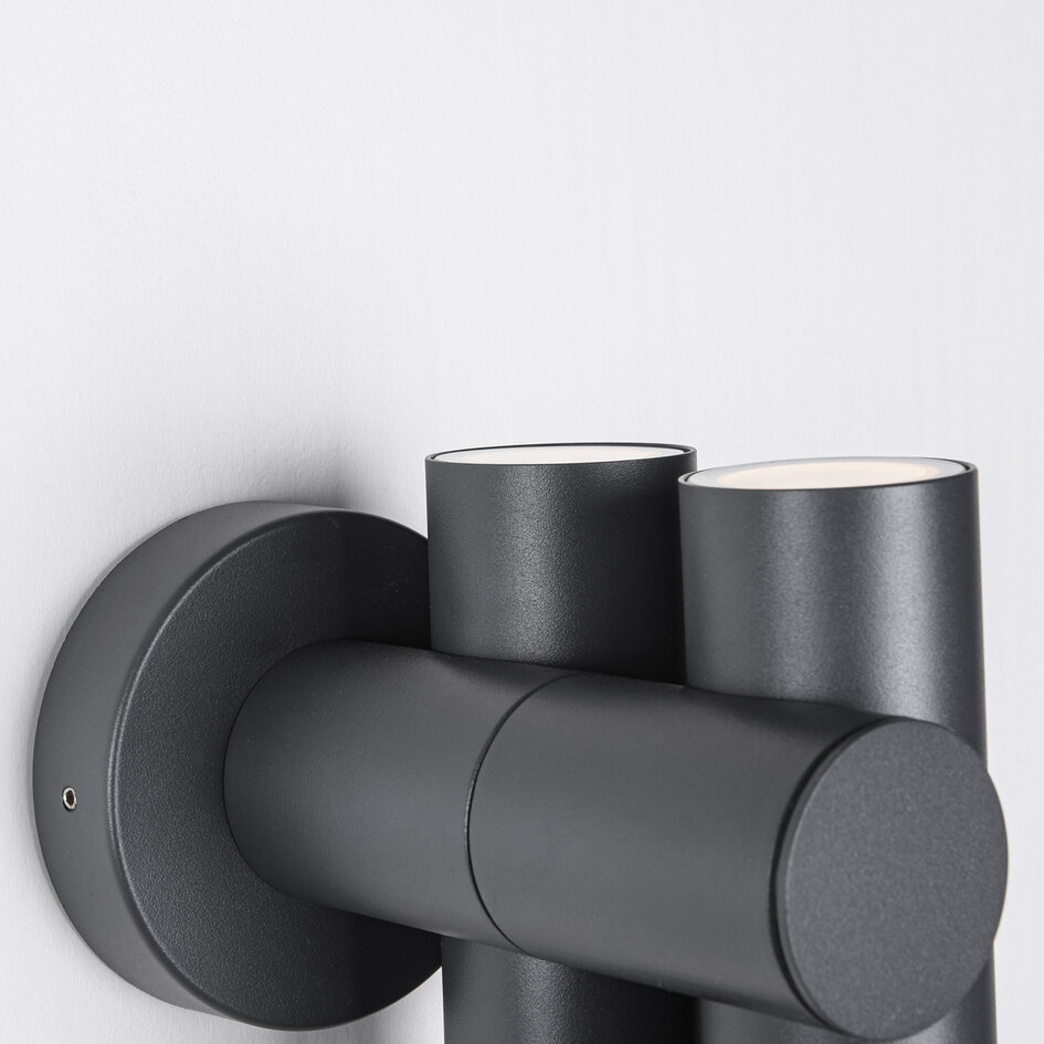 Applique murale extérieure orientable Thekla - anthracite avec LED intégrée