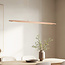 Houten 3-staps dimbare hanglamp Liora - langwerpig met geïntegreerde LED