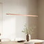 Suspension en bois Liora à intensité variable - allongée avec LED intégrée