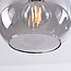 Zwarte hanglamp met smoke glas, 3-lichts - Imme
