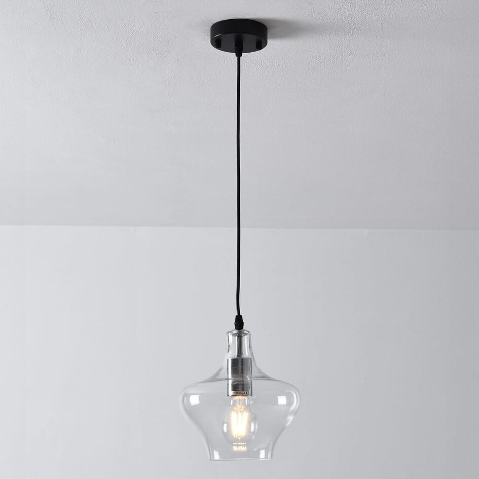 1-lichts hanglamp Trinidad - transparant glas