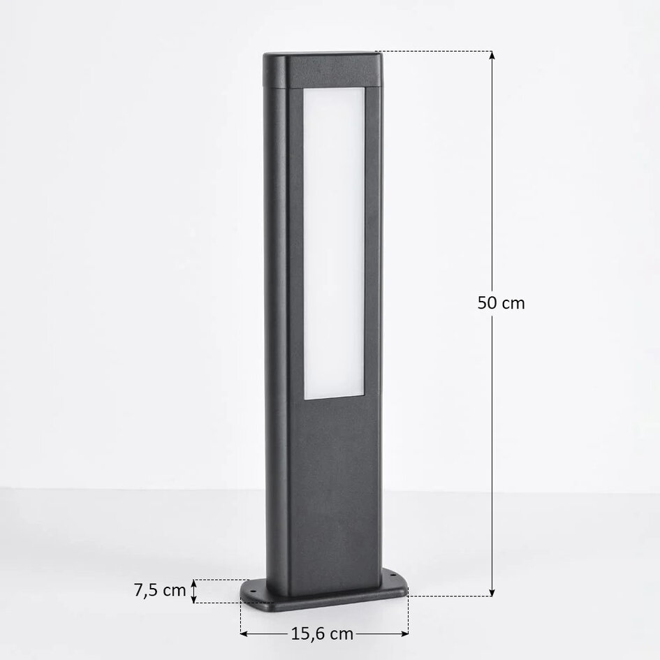 Industriële zwarte staande buitenlamp - Stein